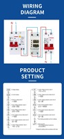 Protecteur de surtension et de sous-tension réglable sur rail DIN 63A 230V AC, dispositif de protection électrique avec protection contre les surintensités