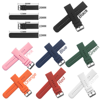 Bracelet de montre en silicone souple à dégagement rapide, bracelet en caoutchouc avec boucle en métal, 20/22 mm pour Samsung Huawei, bracelet de remplacement