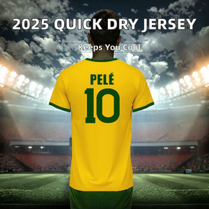 تصميم جديد لعام 2025 لقميص كرة قدم بأكمام قصيرة وقصة ضيقة، سريع الجفاف وقابل للتنفس، مصنوع من البوليستر، خدمة تخصيص وتصنيع حسب الطلب - Product Image 2
