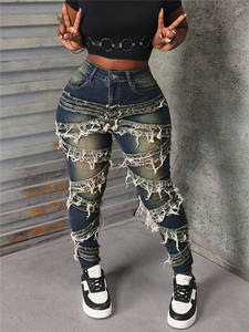 Nuovi <span class=keywords><strong>pantaloni</strong></span> estivi <span class=keywords><strong>da</strong></span> <span class=keywords><strong>donna</strong></span> <span class=keywords><strong>pantaloni</strong></span> a vita alta con Tie-Tie-Dye alla moda <span class=keywords><strong>pantaloni</strong></span> a matita Patchwork in Denim Skinny <span class=keywords><strong>pantaloni</strong></span> Streetwear - Product Image 3