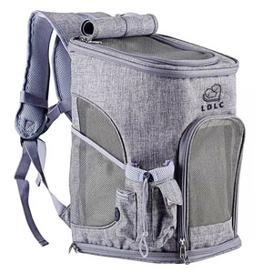 दो बिल्लियों के लिए अतिरिक्त बड़ा एल-आकार बिल्ली बैकपैक, उच्च क्षमता वाले आउटडोर फोल्डेबल दोहरी-कंधे वाले पालतू वाहक बैग - Product Image 4
