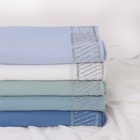 Écharpe Foulard Zifeng OEM Effet Scintillant Luxe Léger Industrie Lourde Diamants Bruts Qualité Angle Droit Gaze Chiffon Foulard Turban CE