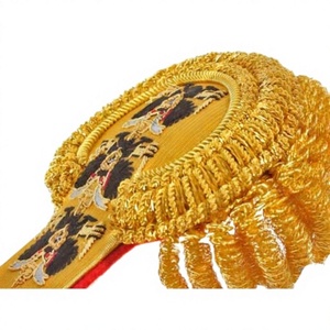 Hombreras de fieltro no tejido bordadas con detalles vintage en oro 3D para uniforme de gala de oficiales de la Guardia Naval Rusa - Product Image 2