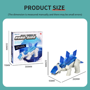 Niños DIY dinosaurio Niño robot Educativo separar juguete luz aplaudir reacción mascota robótica - Product Image 5