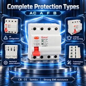 Dispositivo Modular de Protección Contra Fugas a Tierra de Cuatro Polos, Interruptor <span class=keywords><strong>Diferencial</strong></span> RCCB <span class=keywords><strong>Tipo</strong></span> A de 6 kA y 4P - Product Image 1