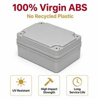 Boîtier étanche IP67 en ABS PVC PC avec couvercle transparent et gris, montage en surface, électrique pour usage extérieur
