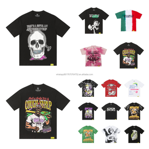 T-shirts imprimés pour hommes à manches courtes et épaules tombantes, 100 % coton de qualité supérieure, avec motif « THAT'S a AWFUL LOT of COUGH SYRUP » (scannable) - Product Image 1