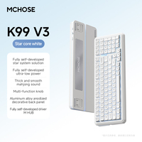 Clavier mécanique en plastique personnalisé MCHOSE K99V3, sans fil, filaire, structure interchangeable à chaud, rétroéclairage RVB, jeu, bureau, ordinateur portable