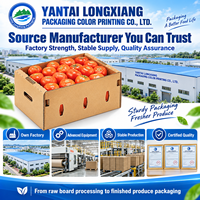 Groothandel Eco-vriendelijke Biologisch afbreekbare Herbruikbare Golfkartonnen Fruitbak met Aangepast Logo Gerecycleerde Tomaten- en Groentenverpakking