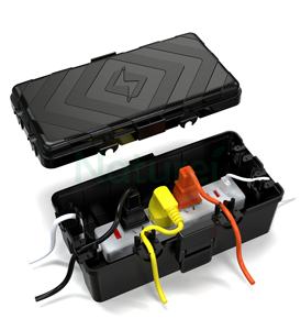 Caja de Conexiones Eléctrica de Plástico Mediana, Cubierta para Cable de Extensión, Caja de Conexiones Resistente a la Intemperie - Product Image 2