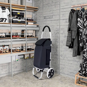 Mua sắm nhôm hợp kim đẩy xe với bánh xe siêu thị mua sắm Trọng lượng nhẹ gấp túi xách tay - Product Image 3