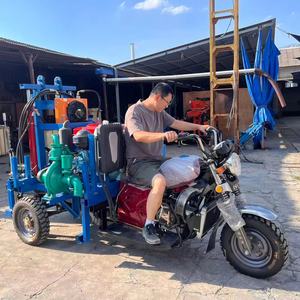 Best verkochte 200 meter diepte driewielige waterputboorinstallatie met pomp dieselmotor boormachine voor waterputten en mijnen - Product Image 6