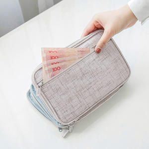 Tarjetero de viaje con bloqueo Rfid personalizado para hombre y mujer, cartera para pasaporte, venta al por mayor - Product Image 6