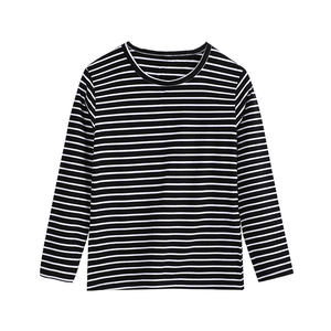 T-shirt con Design a <span class=keywords><strong>righe</strong></span> all'ingrosso da uomo oversize a manica lunga rossa a <span class=keywords><strong>righe</strong></span> <span class=keywords><strong>bianche</strong></span> t-shirt con Logo stampato ricamato - Product Image 5