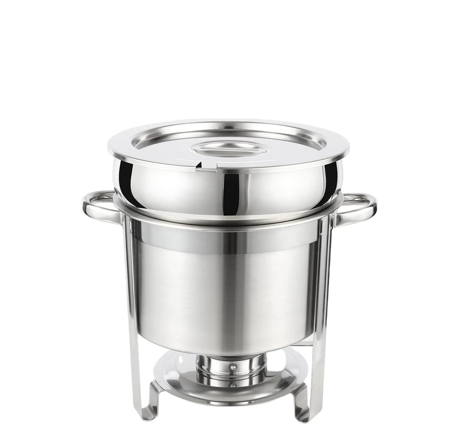 High Quality Commercial Large Marmite Soup Chafer 11L Stainless Steel Round Soup Warmer