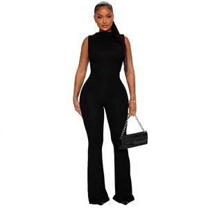Custom Logo Workout <b>Bodysuit</b> Women Sportswear <b>Gym</b> Rompers Activewear Wholesale One Piece Yoga Fitness Jumpsuit Spandex/Nylon - Product Image 1