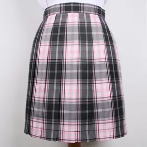 Senior Junior High School Girls Pleated Skirt Japanese Skirt Women Beautiful Plaid Skirts for Students Uniform