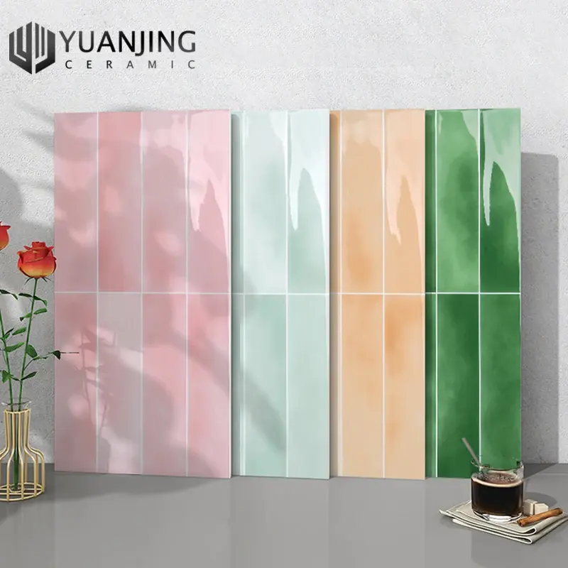 मोर्ंडी 300x600 मिमी चमकदार 8-लेटिसेज क्लाउड ग्रेडिएंट रंग आंतरिक दीवार टाइल रसोई और बाथरूम विरोधी-फुलिंग टाइल