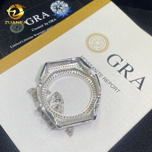 Vỏ đồng hồ mạ bạc 925 nguyên chất, đính đá toàn bộ, trang sức Hip Hop, kim cương Moissanite VVS, viền đồng hồ Moissanite VVS, dành cho đồng hồ GA2100 - Product Image 5