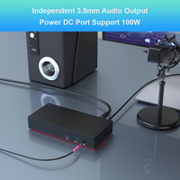 Station d'Accueil USB C 13-en-1 Triple Écran Multiport pour Ordinateurs Portables Dell/Surface/HP/Lenovo