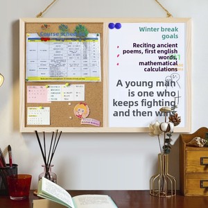 Lavagna in <span class=keywords><strong>Sughero</strong></span> da Parete per Foto e Messaggi, Grande Formato, Blocco Note Magnetico, Lavagna Bianca PF01 - Product Image 3