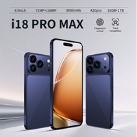 Nouveau Téléphone 2026 18 Pro Max Vente en Gros Original Débloqué 5G LTE Smartphone HD 16+1 To RAM/ROM Écran 7.3" Android 15 Espagnol