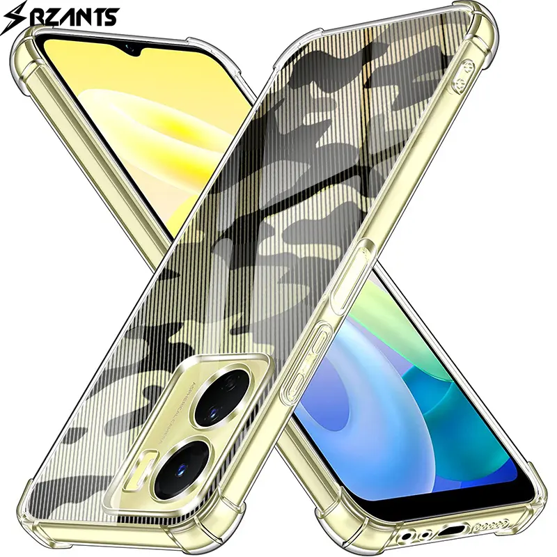 Rzants For VIVO Y16 4G Slim Thin Case Cover TPU Half Clear Camouflage Air Shockproof Phone Casing