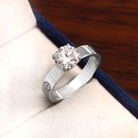Bague de luxe en argent sterling 925 avec moissanite taille brillant sertie à griffes, bijoux de mariée pour femme, certifiée par un tiers, 4 grammes d'or