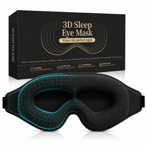 Antifaz para Dormir con Bloqueo <span class=keywords><strong>Total</strong></span> de Luz, Cubre Ojos 3D, Súper Ligero, Ajustable, Ideal para Casa, Oficina, Viajes, Meditación, Yoga - Product Image 1