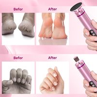 Kit de manucure et pédicure électrique rechargeable personnalisé en usine, lime à pieds métallique 9 vitesses, éliminateur de callosités et peaux mortes