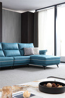 Tissu en daim de Style coréen 100% de qualité supérieure, chaise de salon multifonction, canapé inclinable en forme de L
