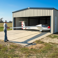 Hangar économique en structure acier préfabriquée 50x40m à assemblage rapide pour le stationnement et le stockage d'avions