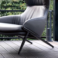 Chaise de canapé moderne à siège unique et cadre en bois brun pour salon, hôtel ou appartement, salon, meubles de loisirs