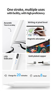 Penna Stilo Digitale Capacitiva Attiva Universale con Ricarica <span class=keywords><strong>USB</strong></span>, Attrazione Magnetica e Punta Sostituibile per Android/iOS/Windows - Offerta Speciale - Product Image 4