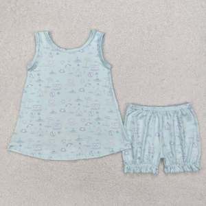 Conjuntos de Ropa Corta con Volantes y Lazos de Playa con Flores Coloridas para Bebés Niñas RTS - Product Image 5
