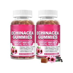 Flu Private Label Vitamin C Zinc Turmeric Elderberry Echinacea Gummies For Adult Kids Chinese Thorowax Relieve Flu Symptoms