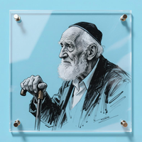 Art mural juif moderne et écologique, cadre photo en acrylique transparent, plaque, impression UV, esquisse, cadeau unique