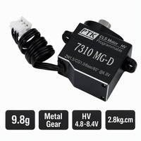 Servo Digital PTK 7310 MG-D HV con Carcasa Metálica CNC, Engranaje Metálico sin Núcleo CLS, 2.8kg, 0.031s, Programable, 4.8V-8.4V para Coche RC Crawler