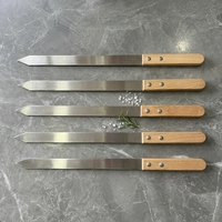 Brochettes à kebab en acier inoxydable de 1 pouce de large avec manche long pour le camping en plein air et les barbecues