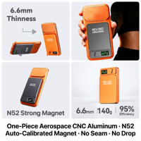Batterie externe magnétique à charge rapide LC1S 15W/20W avec support et écran TFT 5000/10000mAh, gravure laser OEM gratuite
