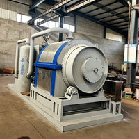 Petite usine de pyrolyse de 1 tonne pour le recyclage des films plastiques et du HDPE, avec réacteur discontinu, condenseur et collecteur d'huile