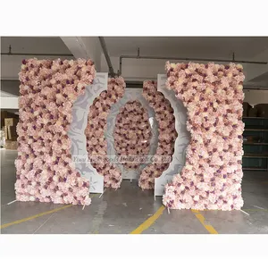 LFB1016-1 Custom ized Hochzeit Hintergrund Panel mit künstlichen Blumen