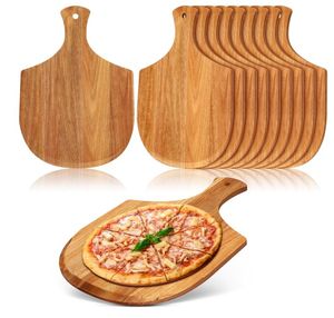 Pelle à pizza en bois d'acacia écologique <span class=keywords><strong>de</strong></span> qualité supérieure, très vendue, avec poignée et accroche pour le pain, le fromage et la cuisine - Product Image 1