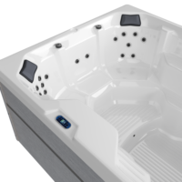 Spa de natation moderne portable en acrylique et fibre de verre avec jacuzzi, écologique, forme rectangulaire, système de contrôle GECKO, pompe à eau