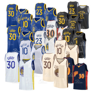 Shorts de basket-ball Golden State pour hommes et jeunes, avec coutures, taille 30 # <span class=keywords><strong>Stephen</strong></span> Curry 23 # Vert 10 # Maillot de basket-ball américain Butler - Product Image 1