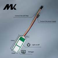 Manke 12V 5A 60W Interrupteur intelligent à double touche tactile bidirectionnel avec variateur de lumière, capteur capacitif, pour éclairage LED et dégivreur anti-buée, 1,5-2m, trois couleurs