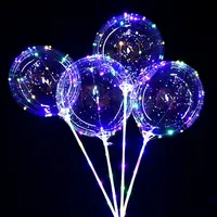 YH आपूर्तिकर्ता एलईडी बैलोन पारदर्शी 20 इंच Globos Ballons पार्टी सजावट बोबो Burbuja गुब्बारे का नेतृत्व किया