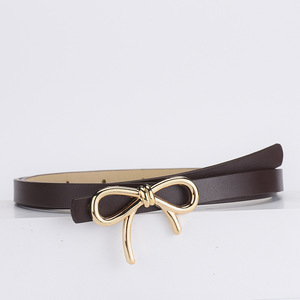 Cintura in pelle sintetica aderente di alta qualità con fibbia decorativa in lega con fiocco nuovo stile Business per la collocazione dell'<span class=keywords><strong>abbigliamento</strong></span> - Product Image 5