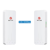 Punto de Acceso WiFi Qualcomm AR9344 WZ-LAN WL217, Resistente al Agua, para Exteriores, 5.8G, 300Mbps, 12V DC, Router Bridge, Alcance de 3KM, Garantía de 3 Años