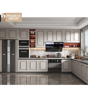 Proyecto de Villa Independiente en Forma de <span class=keywords><strong>L</strong></span>, Juego de Muebles de Cocina de PVC Impermeables, Diseño Moderno, Muebles de Cocina para el Hogar, Almacenamiento de Cocina - Product Image 6